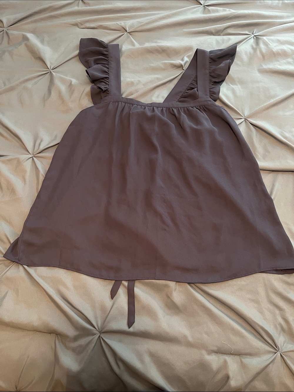 LOFT Navy Blue Ruffle Strap Camisole